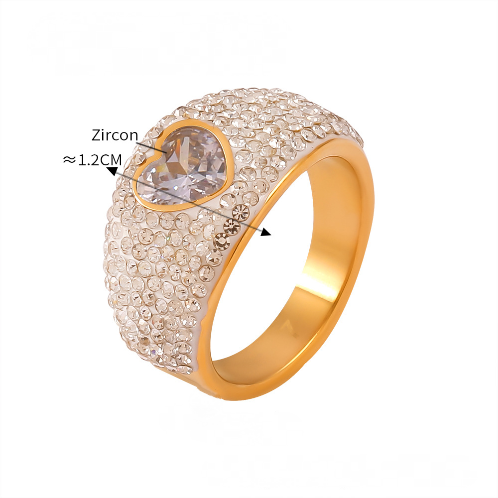 Stainless Steel Freshwater Pearl Cubic Zirconia Ring
