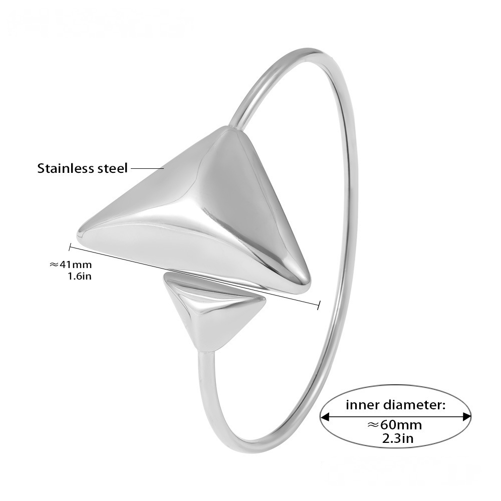 Stainless Steel Triangle Cuff Bracelet