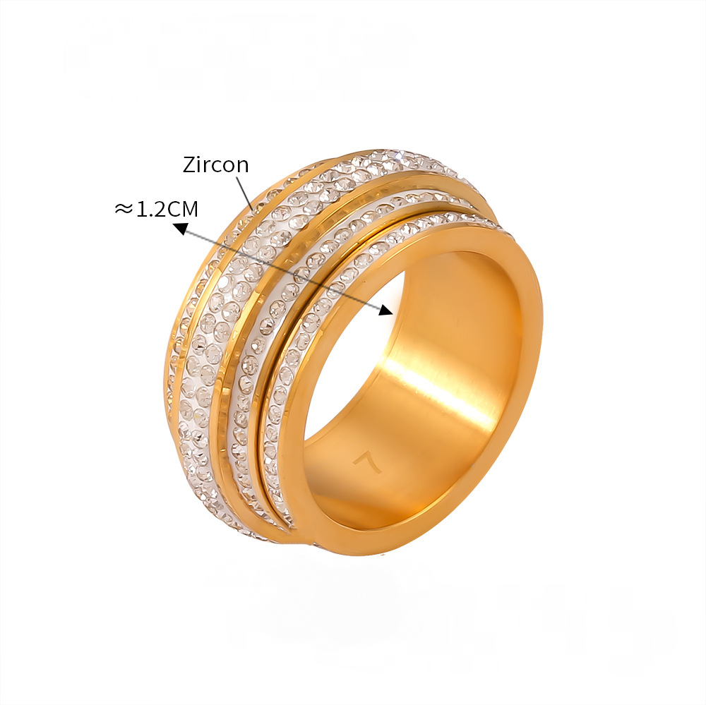 Stainless Steel Freshwater Pearl Cubic Zirconia Ring