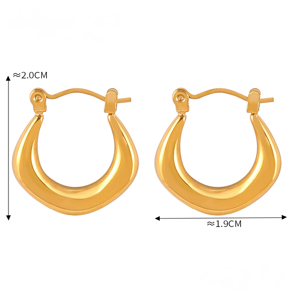 Stainless Steel Personalized Polished Hoop Earrings
