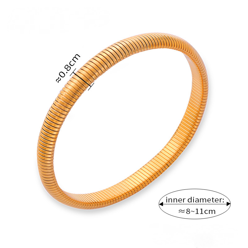 Stainless Steel Elastic Stripe Bracelet