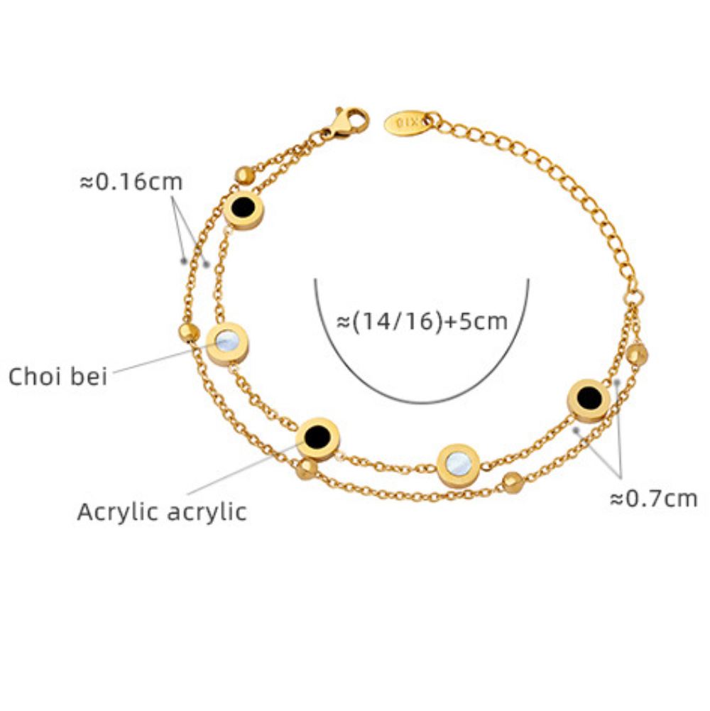 Minimalist Double Layer Stainless Steel Bracelet