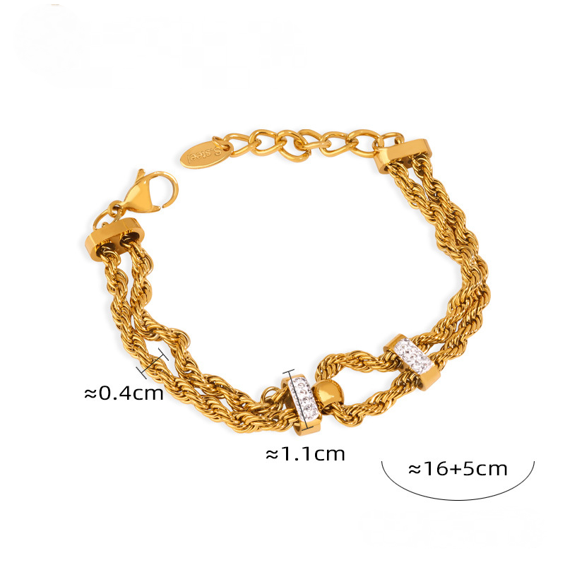Rope Chain Czech Diamond Tassel Necklace Bracelet Leaf Texture Earrings Jewelry Suit