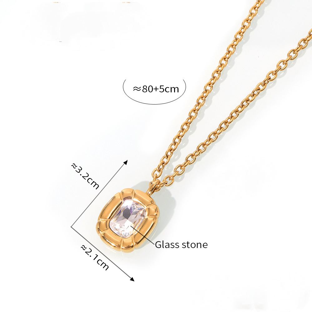 Textured Oval Inlay Cubic Zirconia Necklace Bracelet Earrings Ring Jewelry Suit