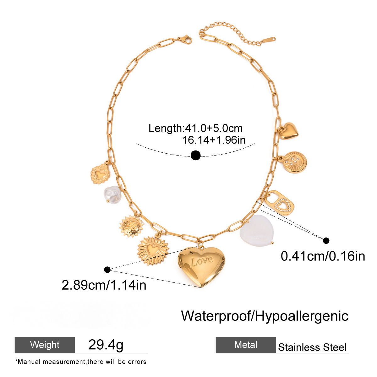 Stainless Steel Beach Vacation Style Shell Series Necklace