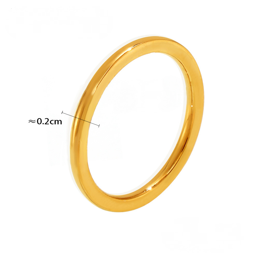 Stainless Steel Simple Stacking Czech Diamond Rhinestone Ring