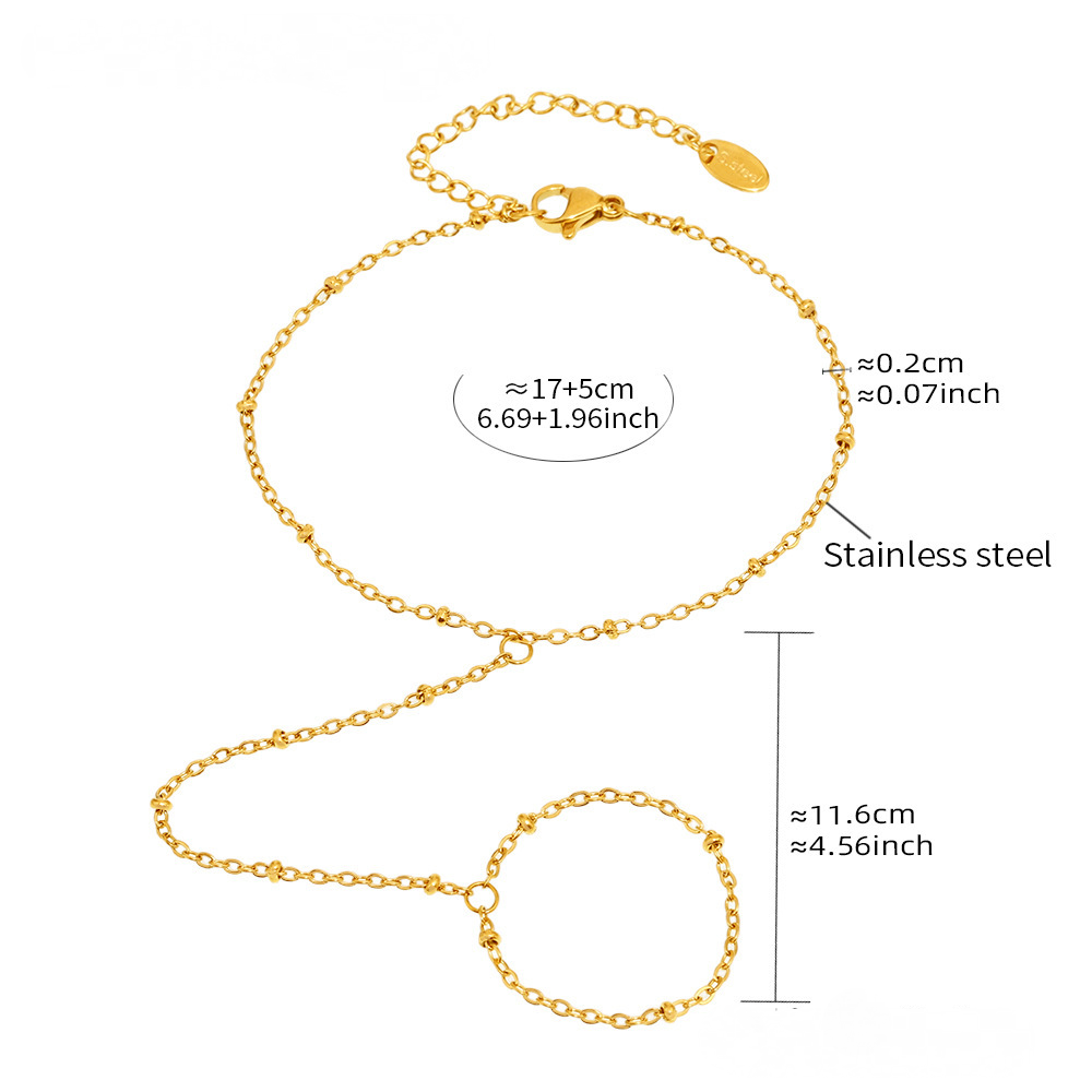 Stainless Steel Finger Chain Bracelet