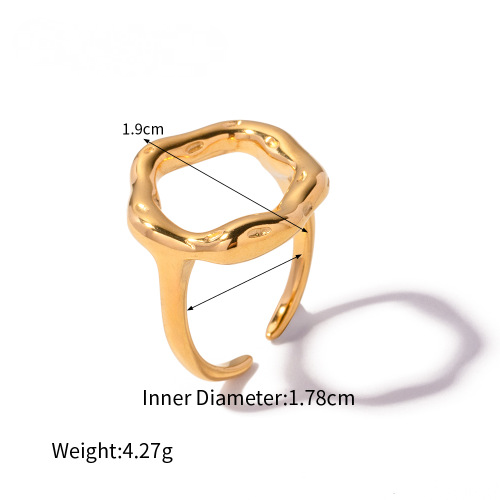 18K Gold PVD Stainless Steel Exaggerated Ring Combination