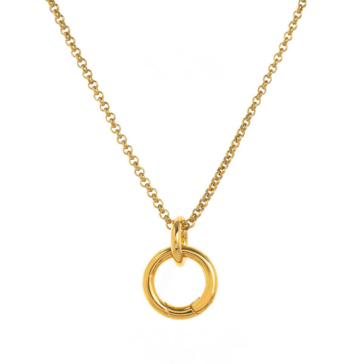 Stainless Steel Spring Buckle Chain Necklace