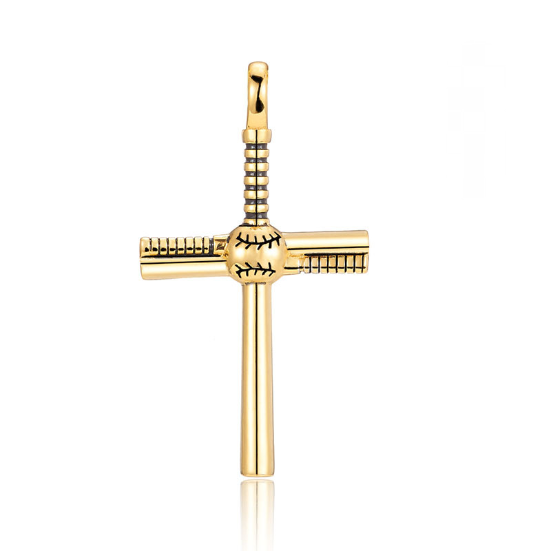 Stainless Steel Ball Cross Necklace