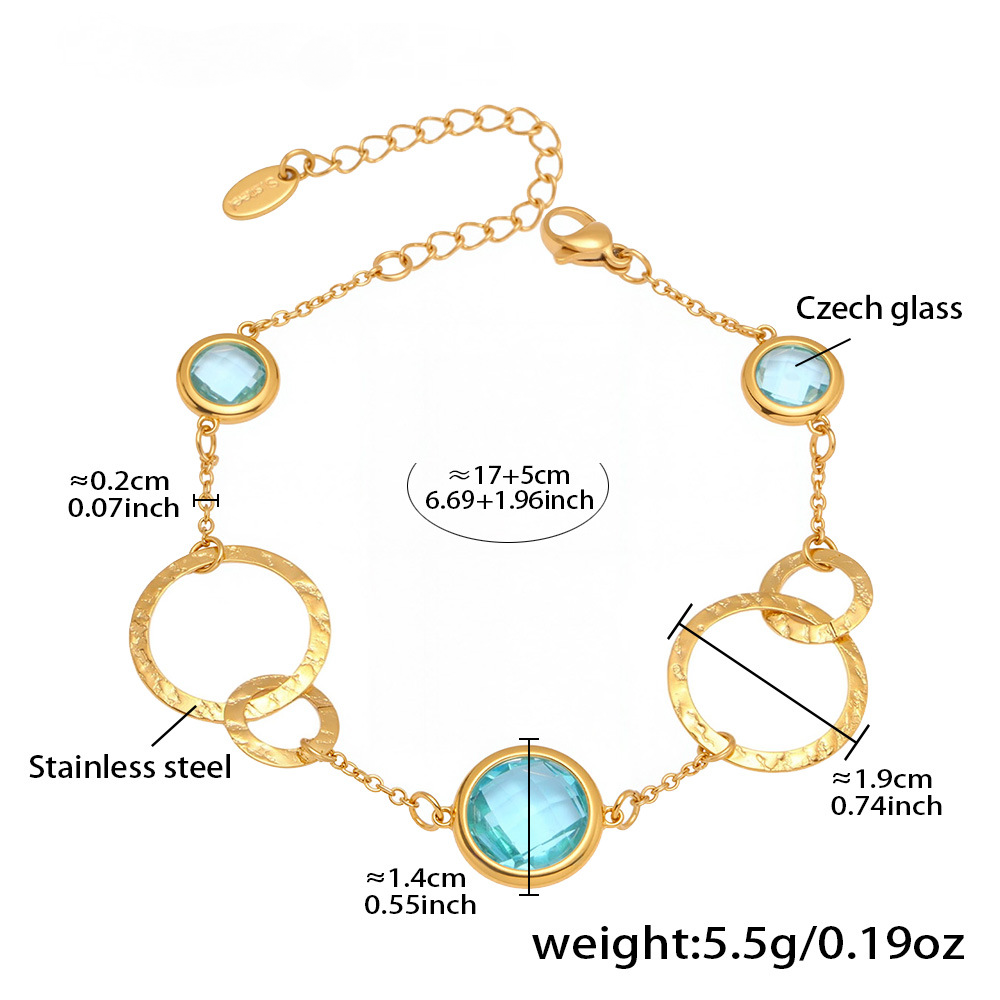 Super Sparkling Transparent Czech Glass Bracelet