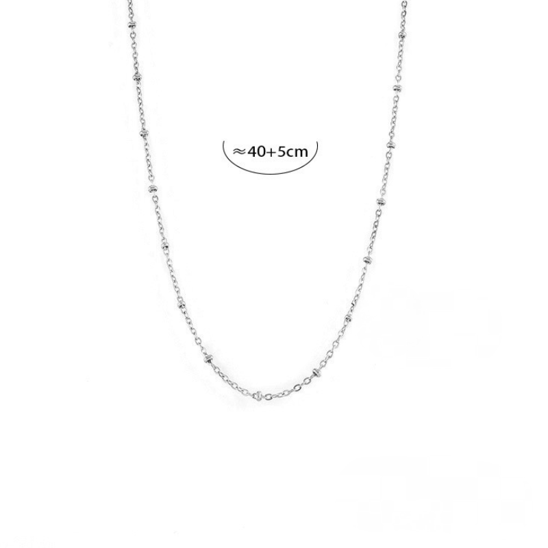 Pin Inlay Cubic Zirconia Pendant Stainless Steel Necklace Bracelet Jewelry Suit