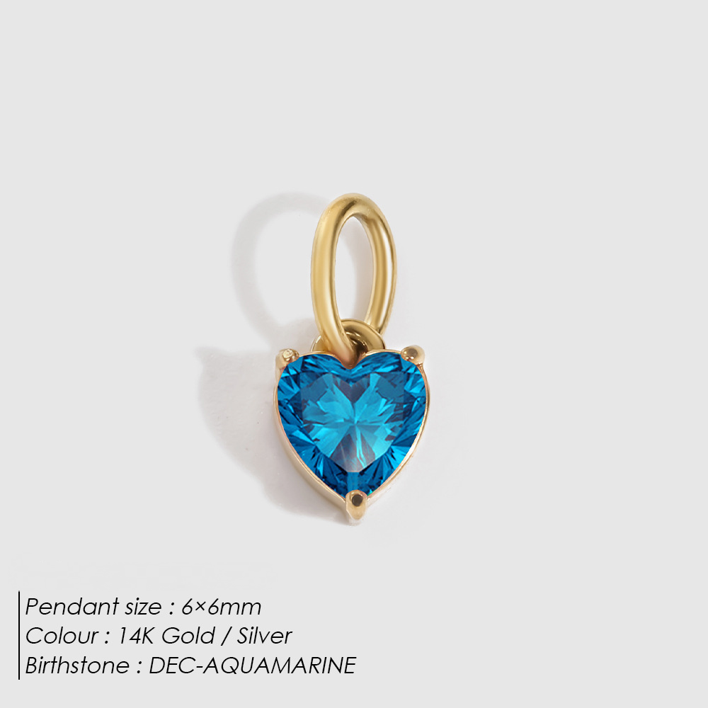 Stainless Steel Heart-shaped Cubic Zirconia Pendant