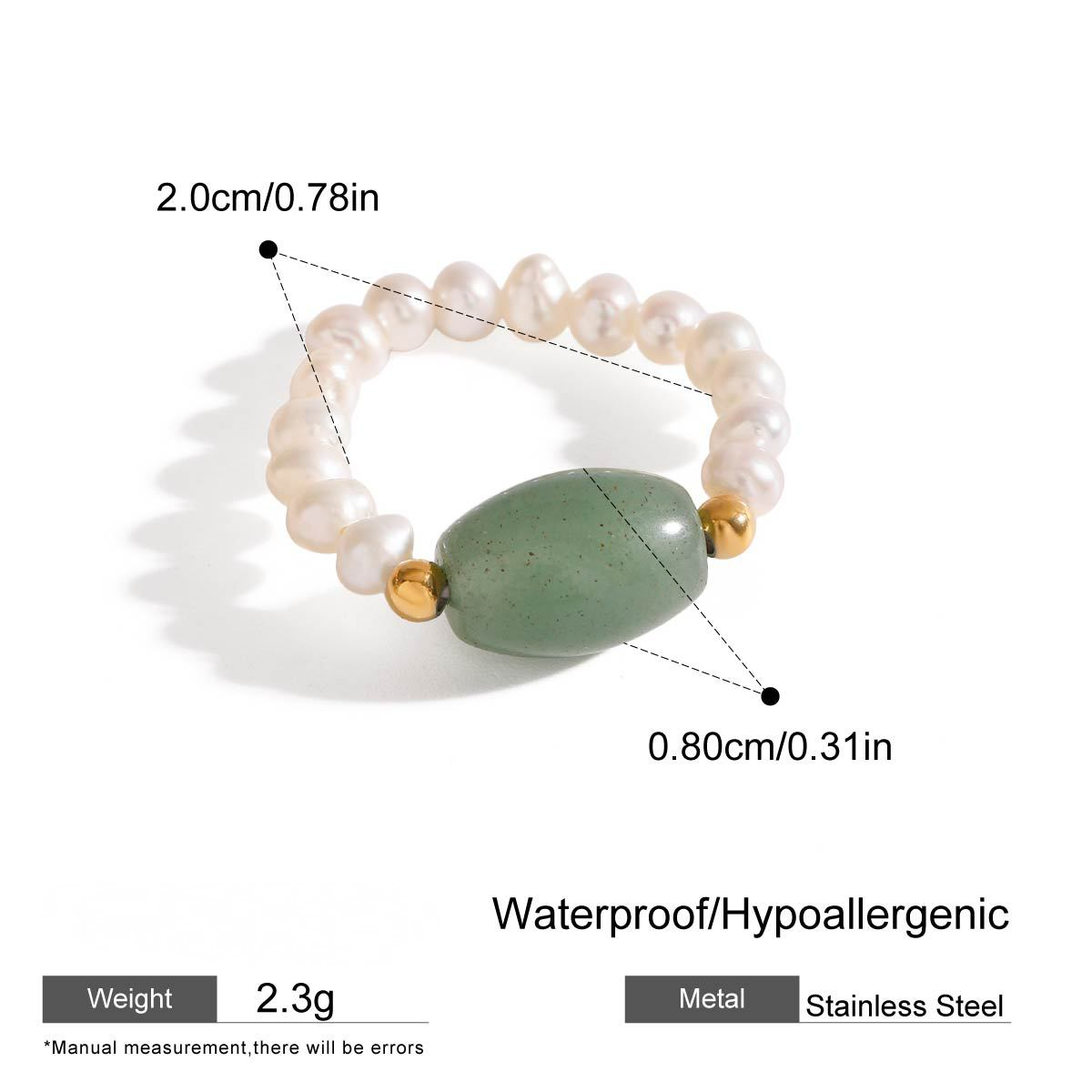 Stainless Steel Freshwater Pearl Ring