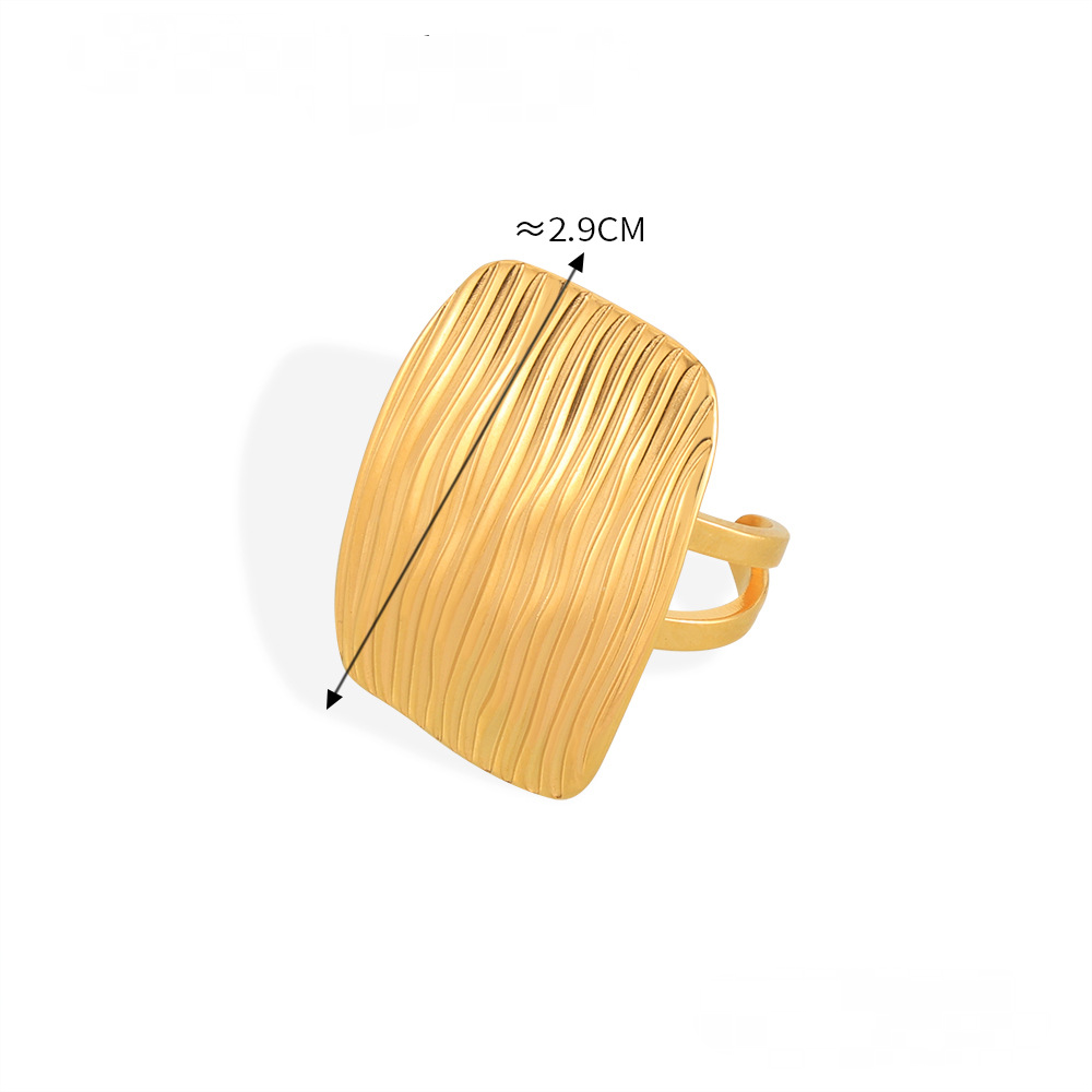 Multi-layered Square Ring Earrings Jewelry Suit
