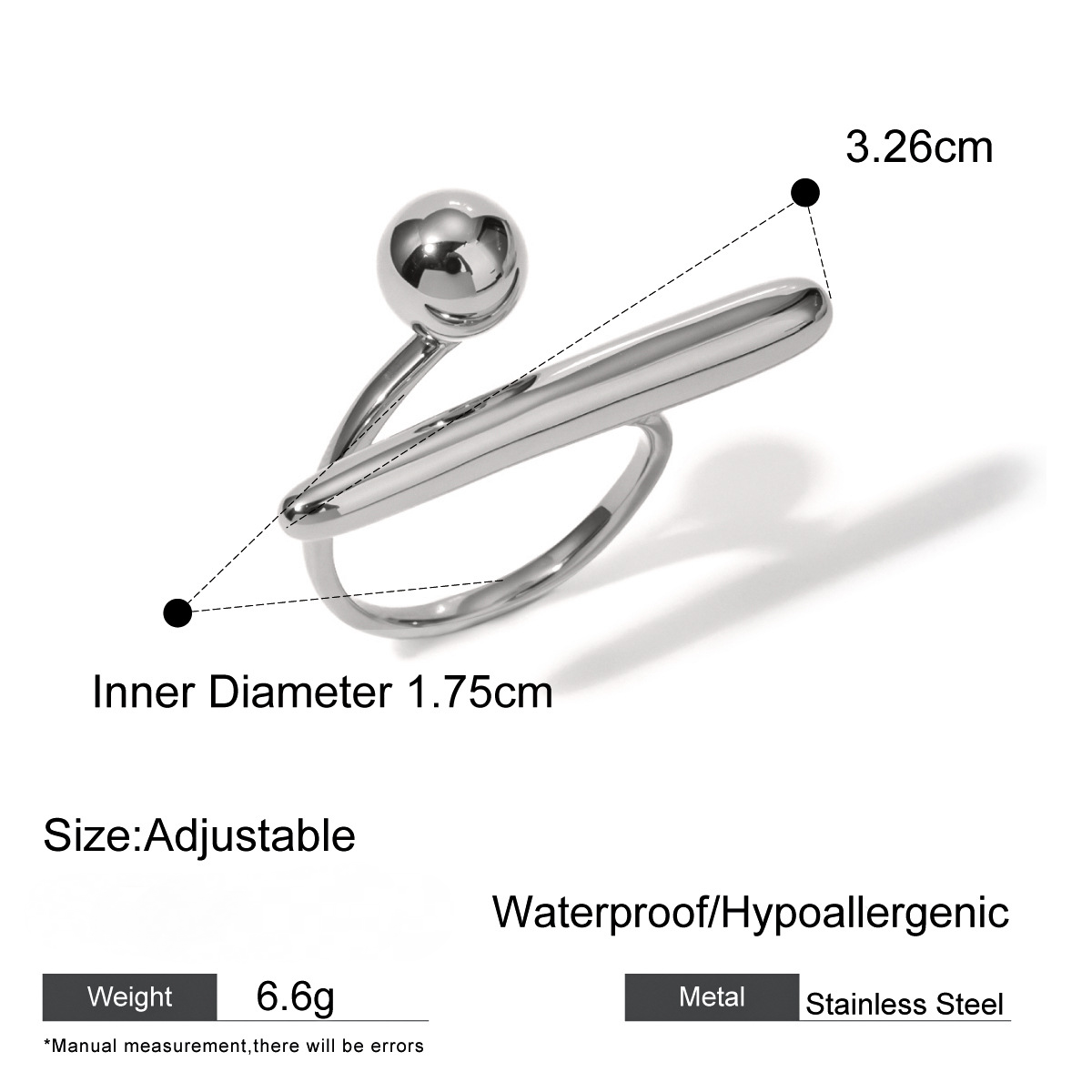 Stainless Steel Geometric Ring Combination