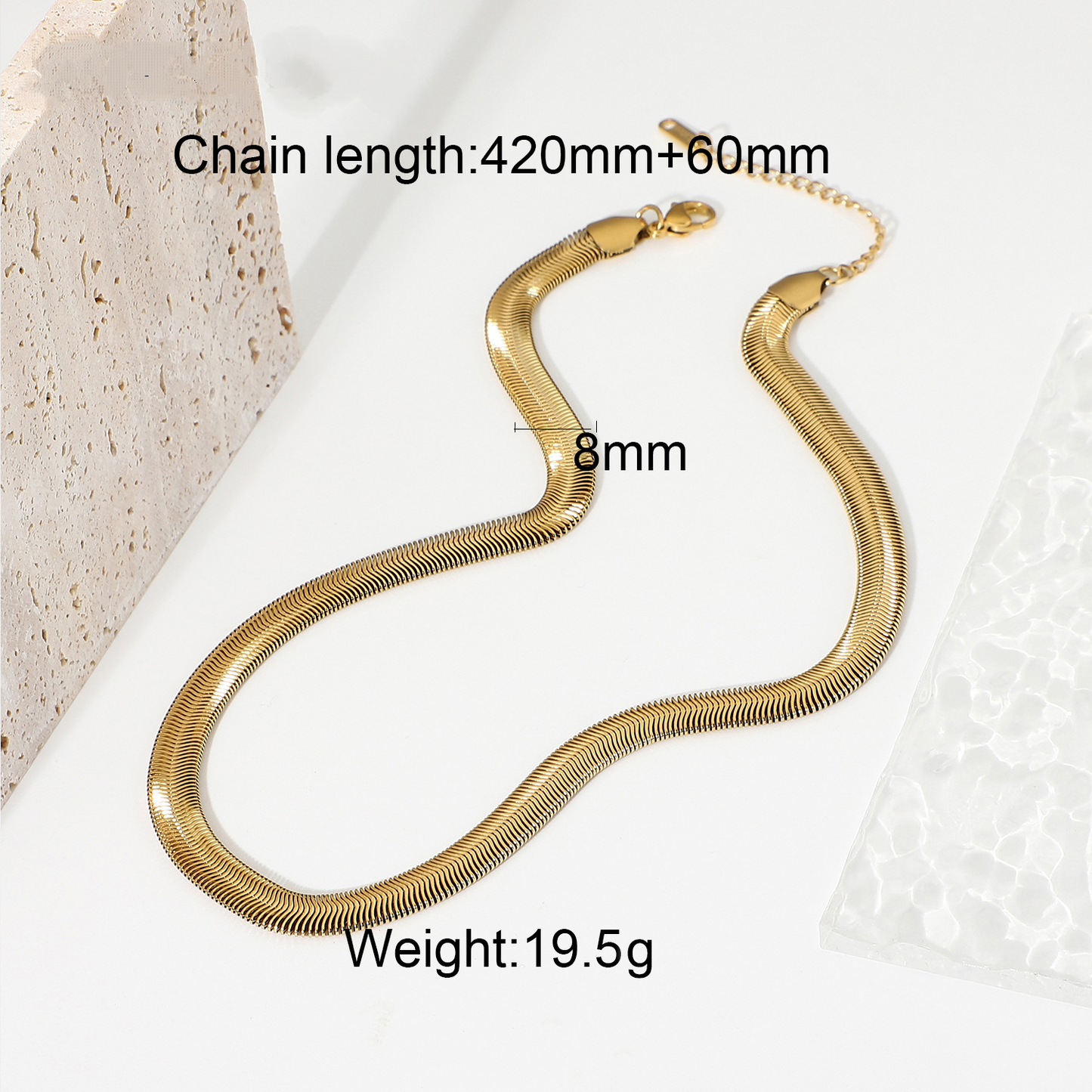 Stainless Steel Vacation Style Coral Pendant Cable Chain Necklace