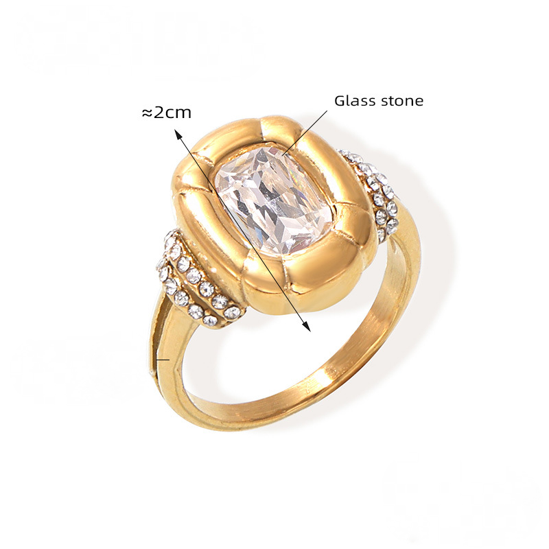 Textured Oval Inlay Cubic Zirconia Necklace Bracelet Earrings Ring Jewelry Suit