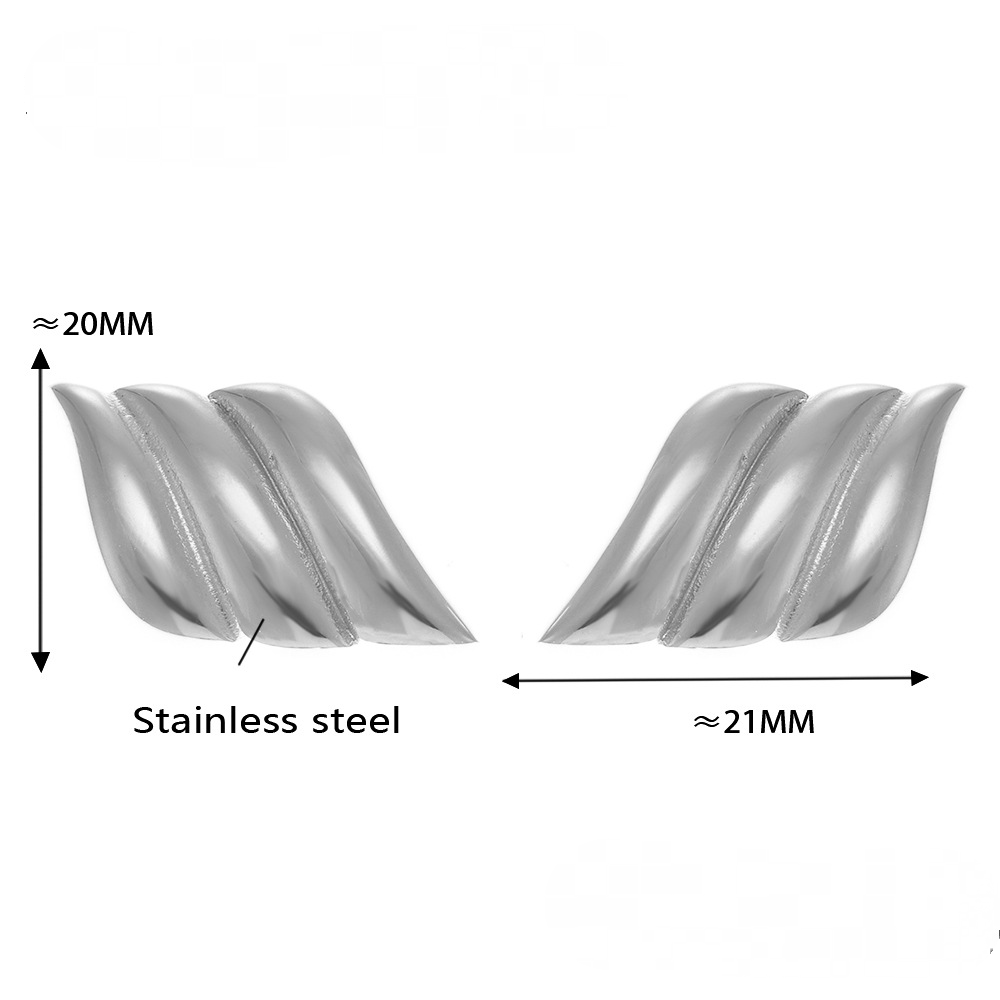 Stainless Steel Wing Hoop Earrings