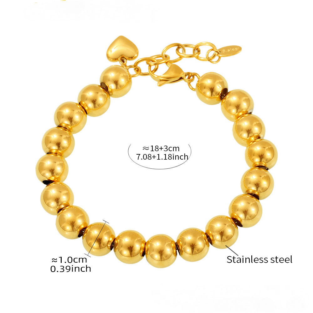 Hollow Round Beads Stainless Steel Bracelet