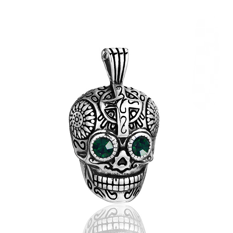Stainless Steel Greek God of War Pendant Necklace