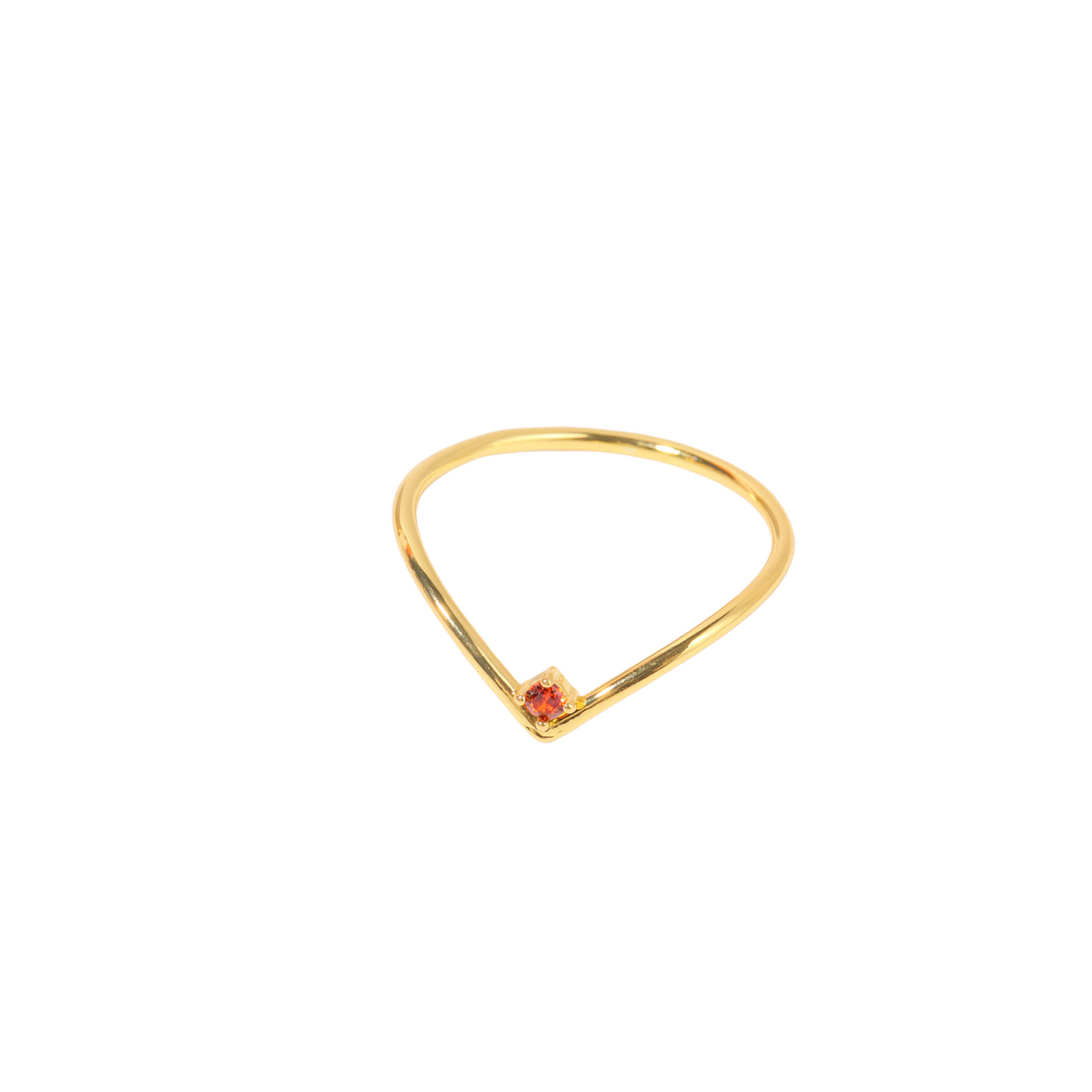 Stainless Steel Minimalist Birthstone Ring
