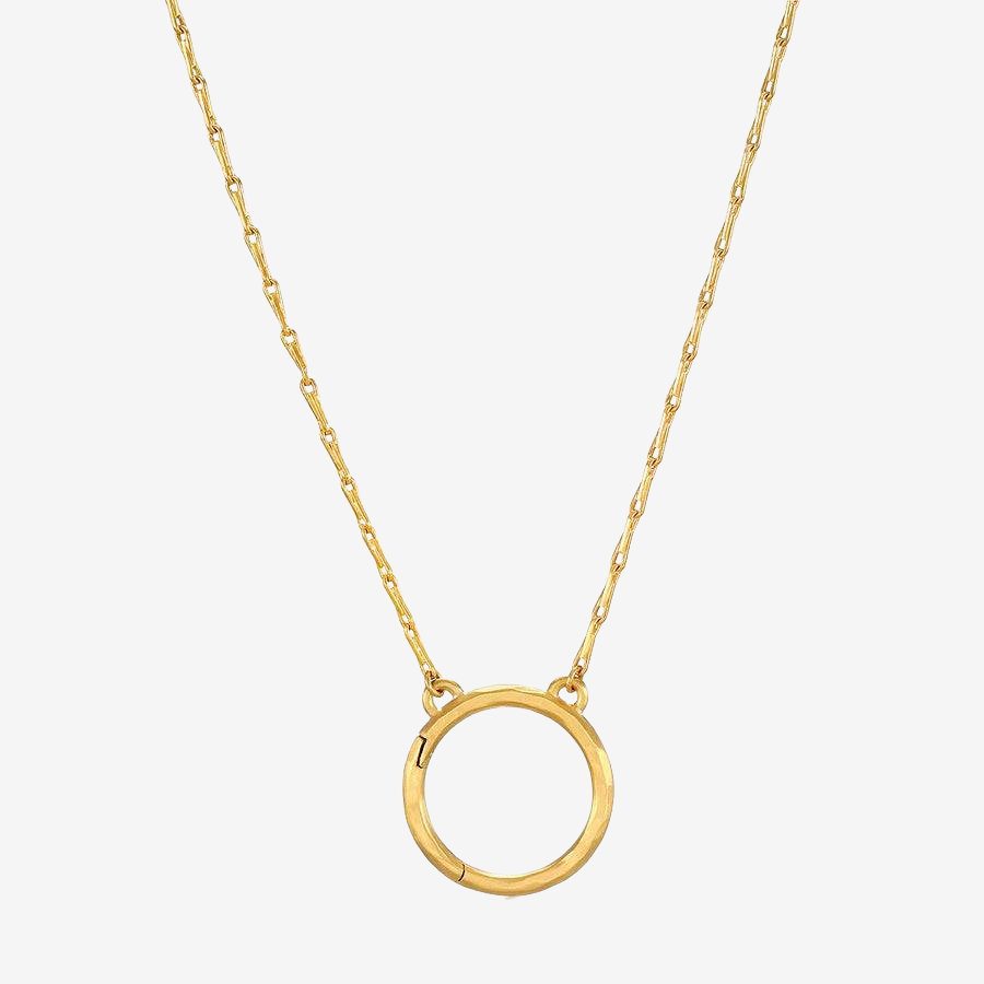 Stainless Steel Texture Live Buckle Necklace