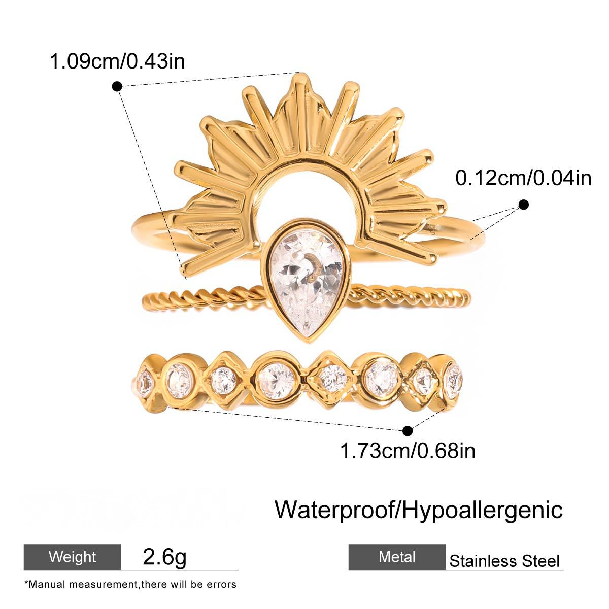 Stainless Steel Stacking Ring Combination