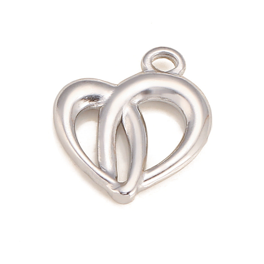 Stainless Steel Double Heart Pendant