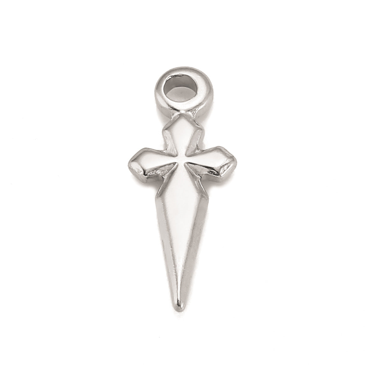 Pendentif en acier inoxydable avec croix longue