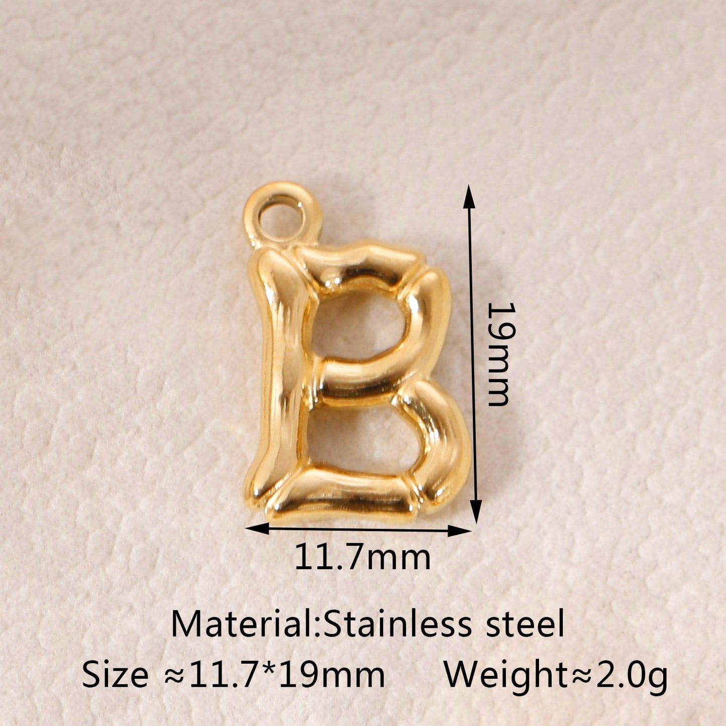 26 English Letters Stainless Steel Pendant