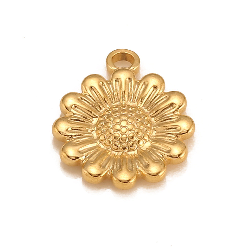 Pendentif Tournesol en Acier Inoxydable