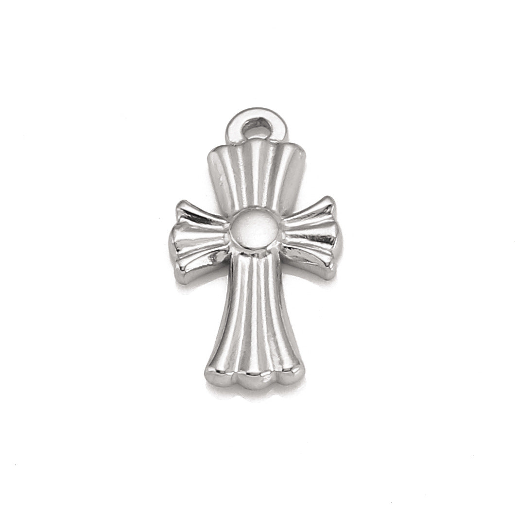 Pendentif en acier inoxydable avec motif en croix