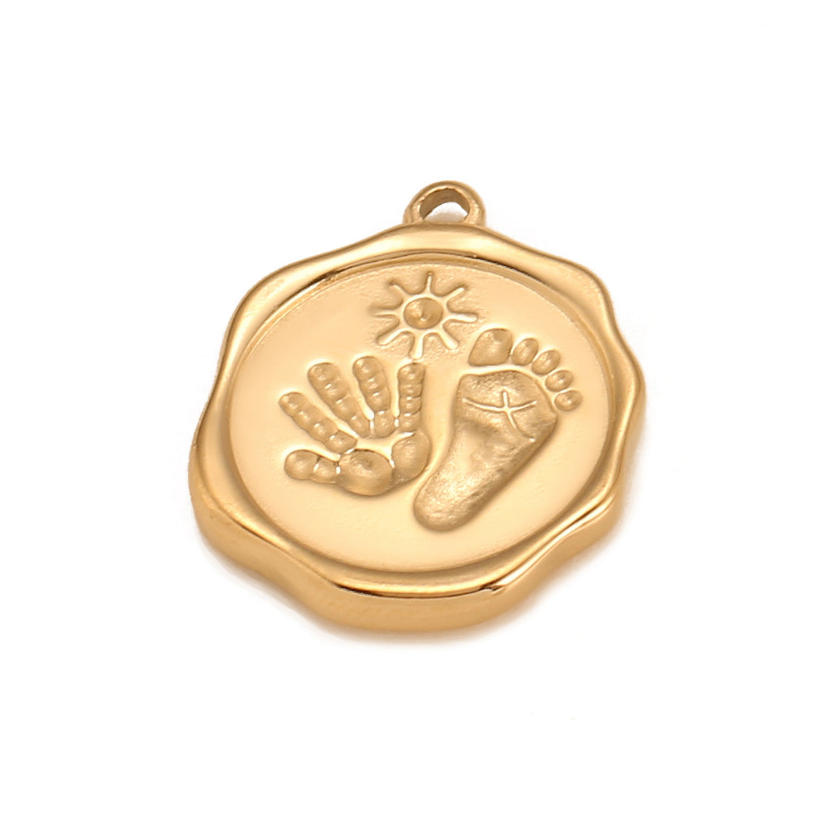 Handprint & Footprint Stainless Steel Pendant