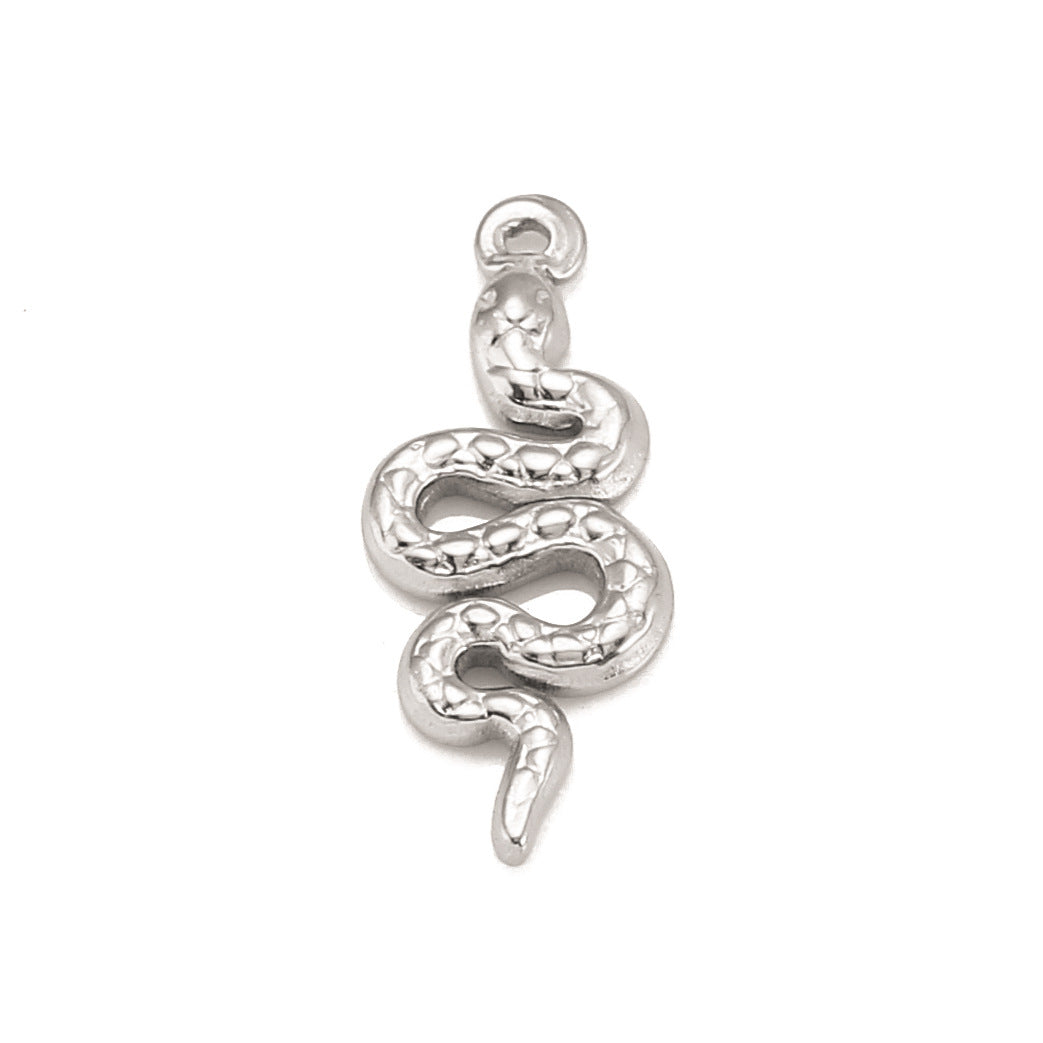 18K Gold PVD Stainless Steel Snake Pendant