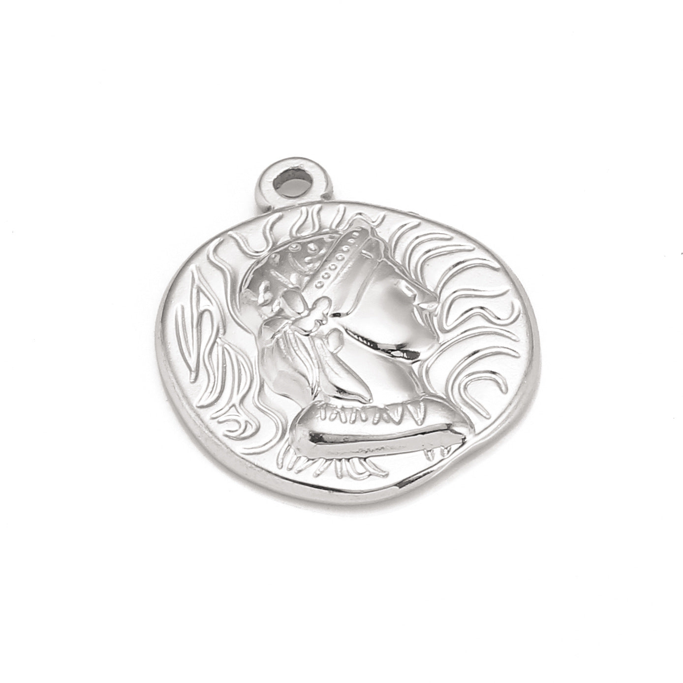 Stainless Steel Elizabeth Portrait Pendant