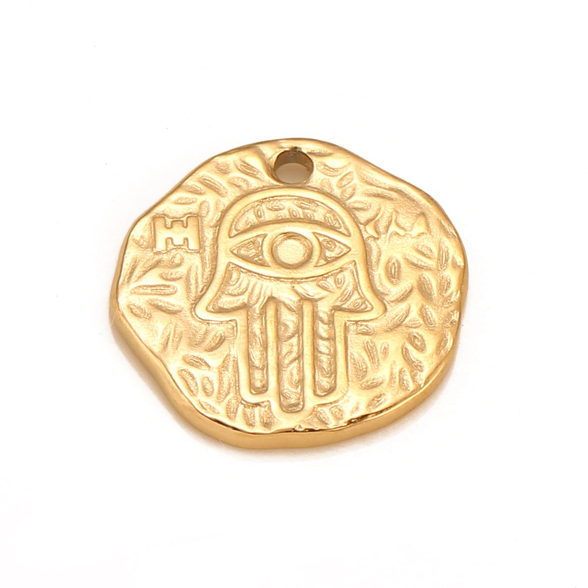 Pendentif rond irrégulier main de Fatima