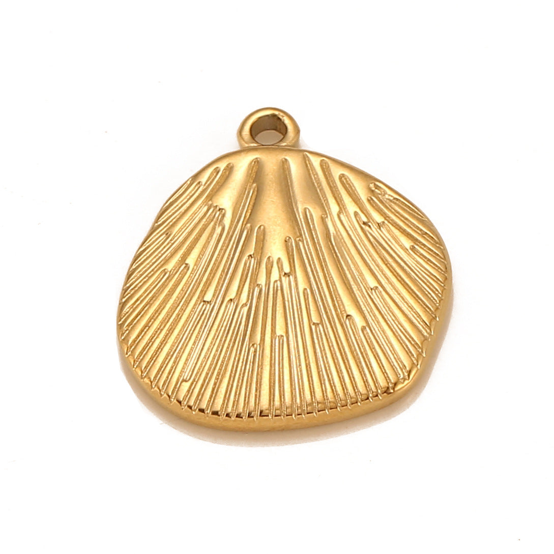 18K Gold PVD Shell Stainless Steel Pendant