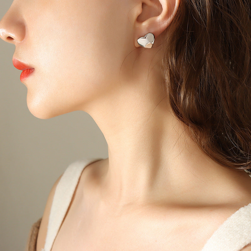 Cute Mini Heart Stud Earrings