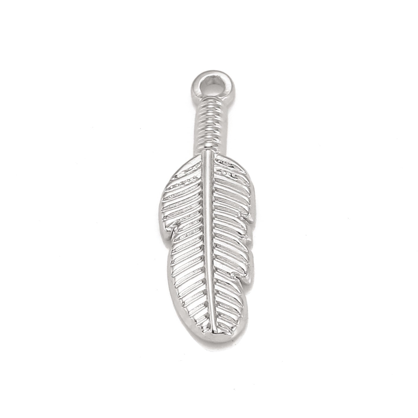 Stainless Steel Feather Pendant