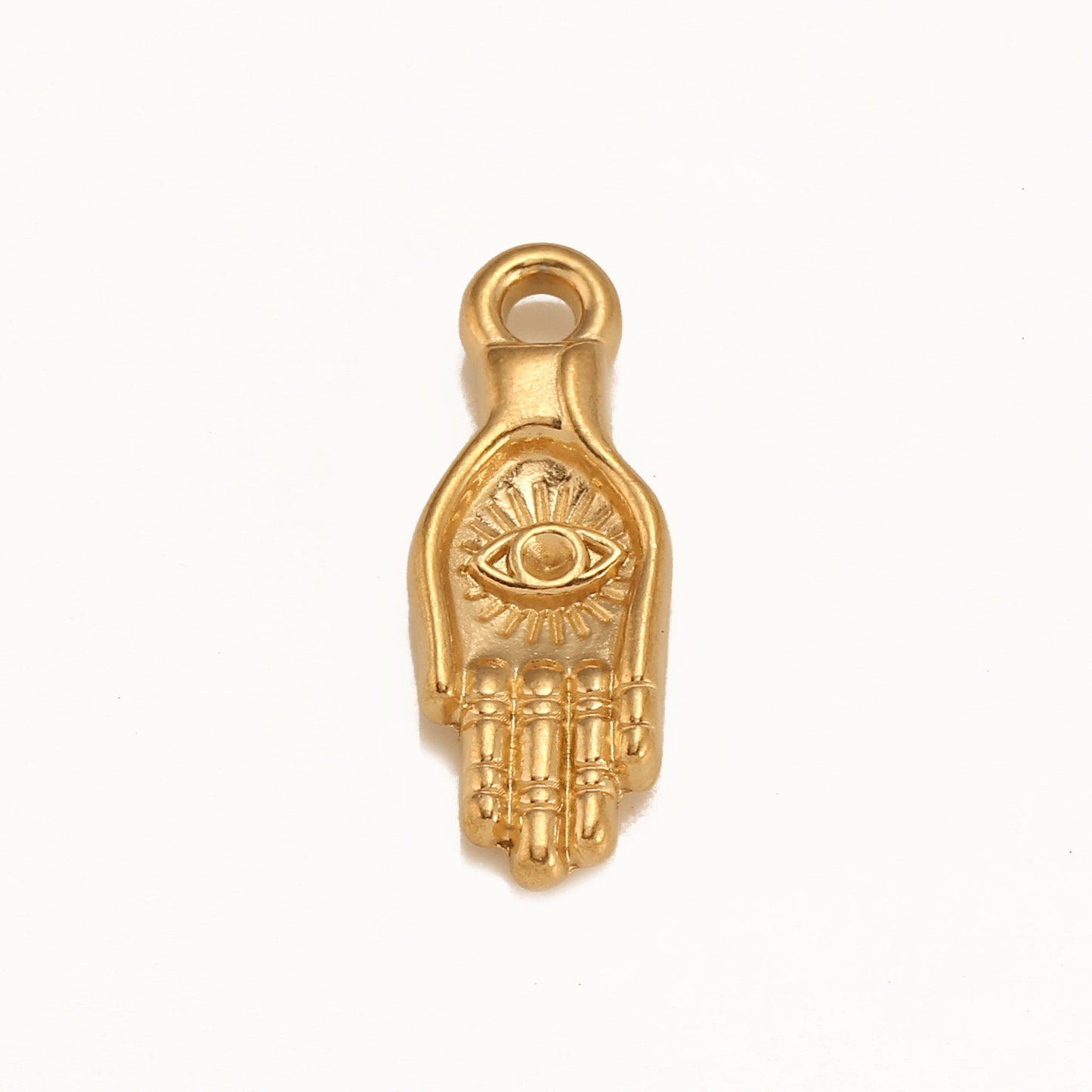 18K Gold PVD Devil's Eye Palm Stainless Steel Pendant