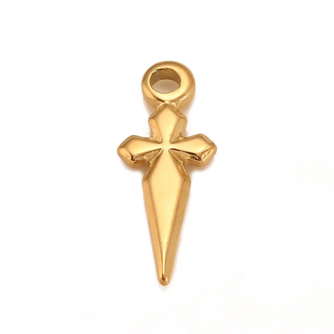 Pendentif en acier inoxydable avec croix longue