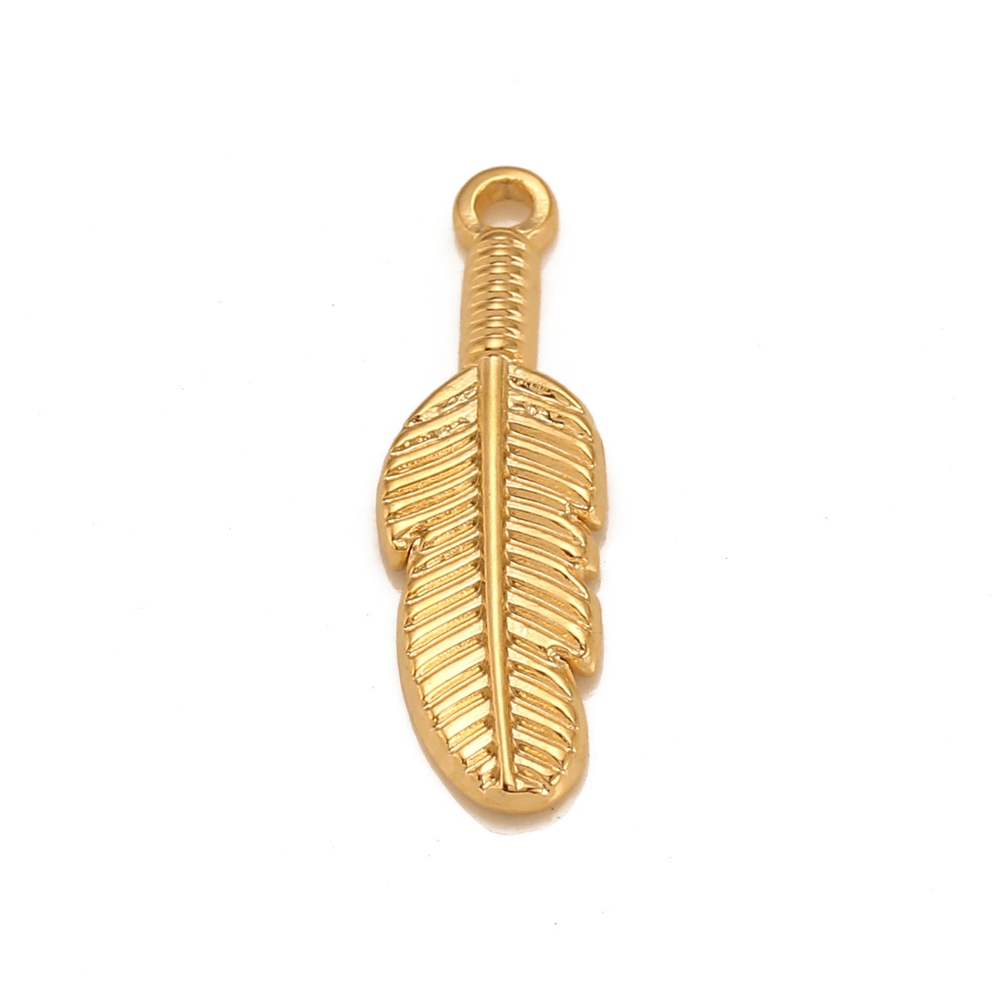 Stainless Steel Feather Pendant