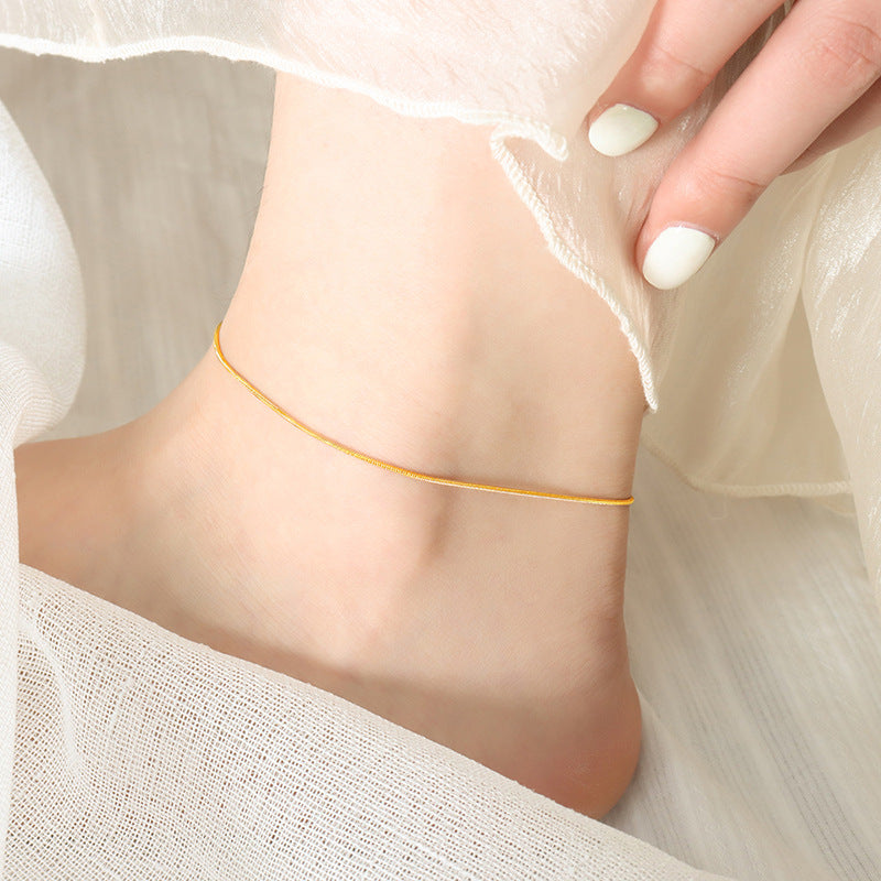 18K Gold PVD Snake Stainless Steel Anklet