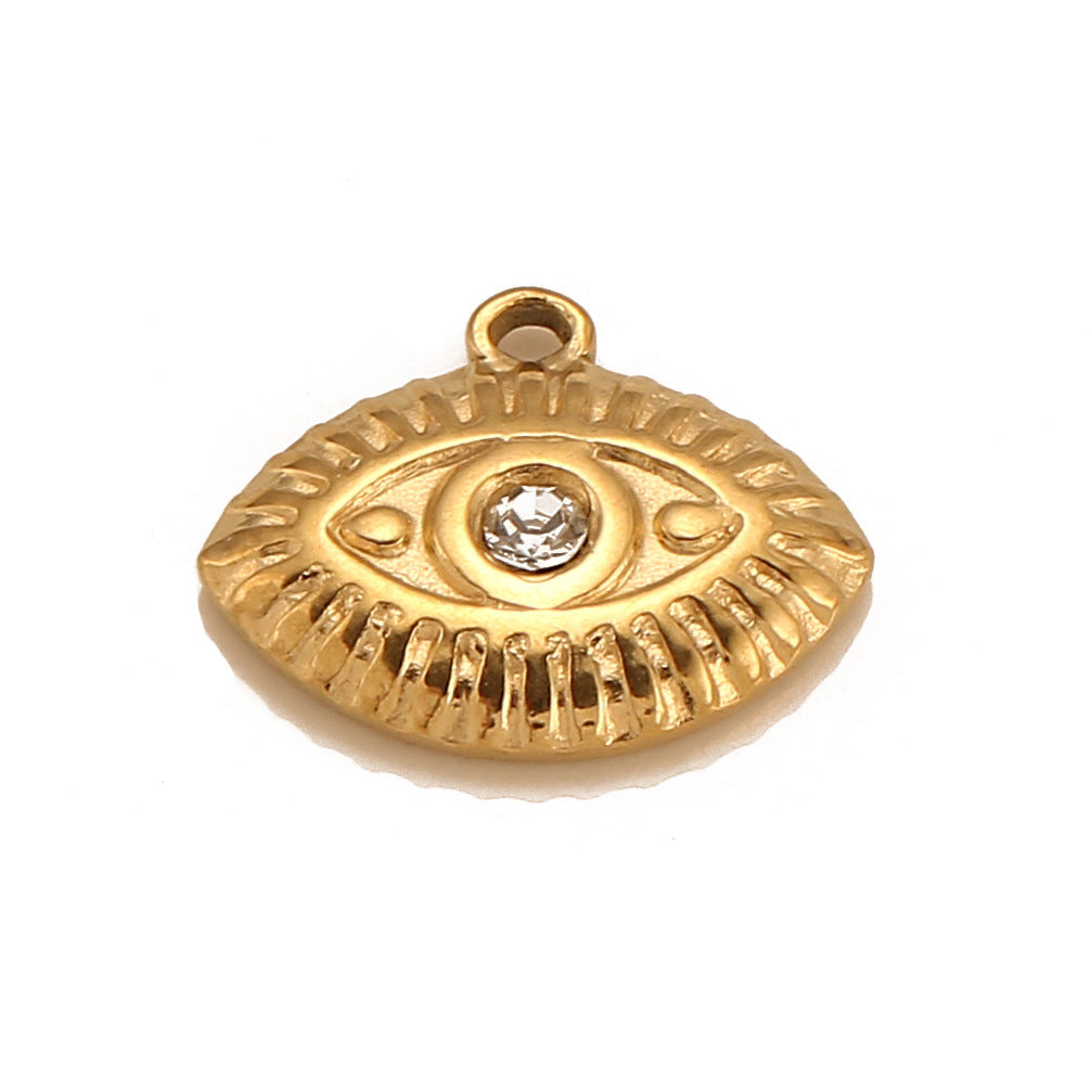 Devil's Eye Cubic Zirconia Stainless Steel Pendant