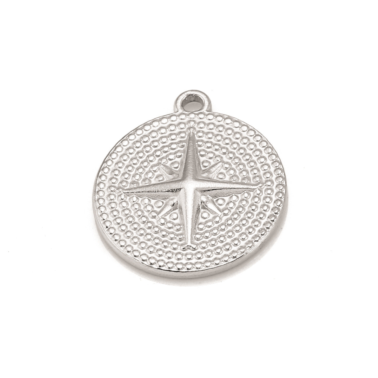 Pendentif étoile hydraulique rond en acier inoxydable