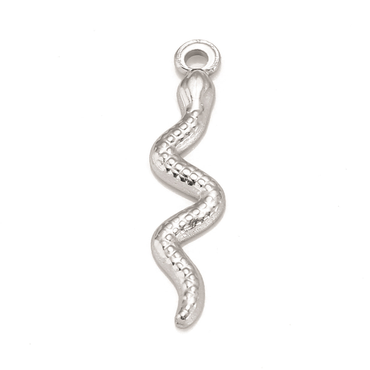 Pendentif serpent en acier inoxydable