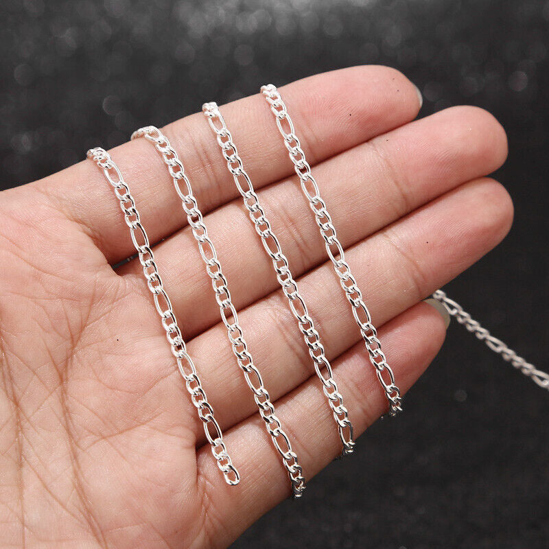 3mm Stainless Steel Figaro Chain 16' Spool 5 Meter