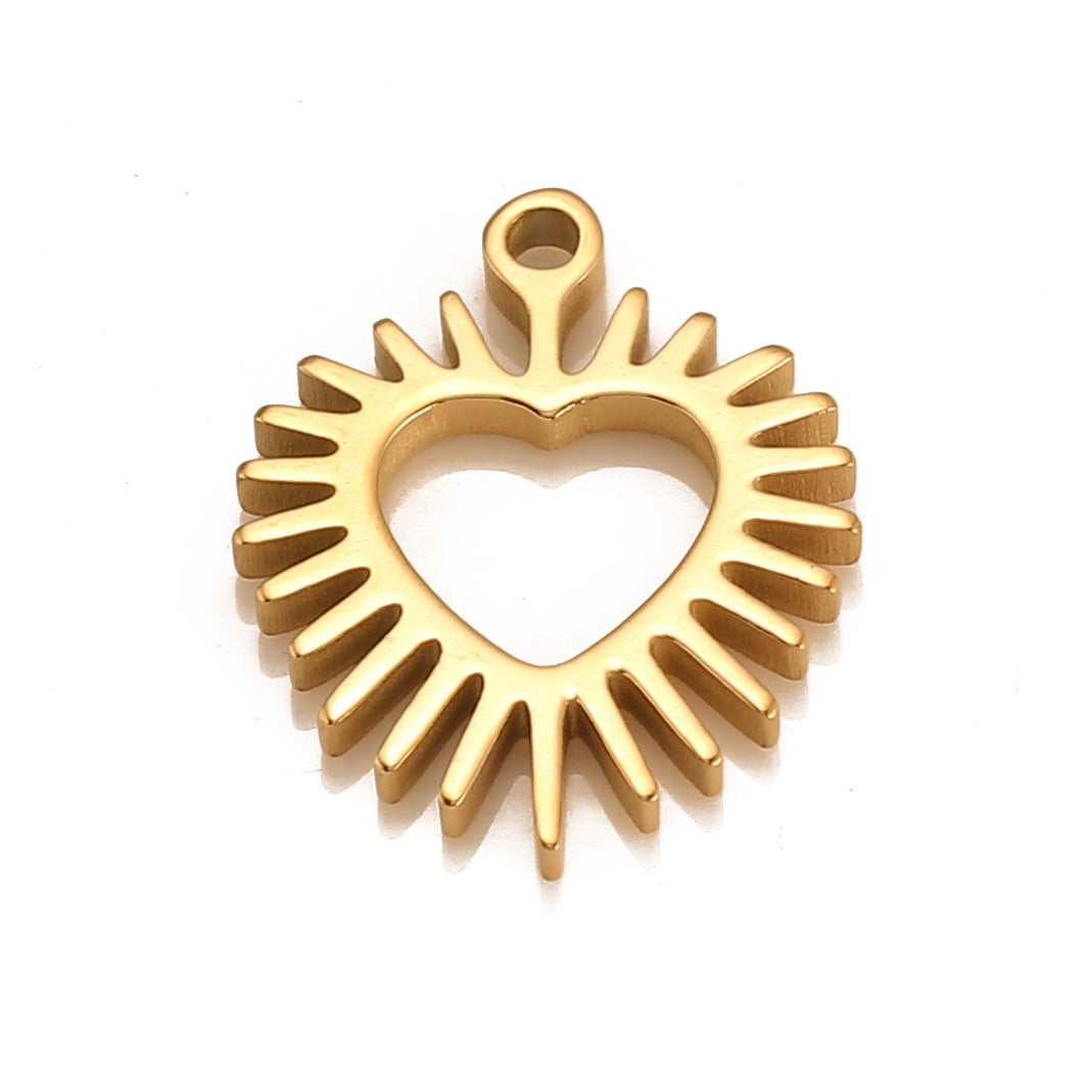 Stainless Steel Line Heart-Shaped Pendant