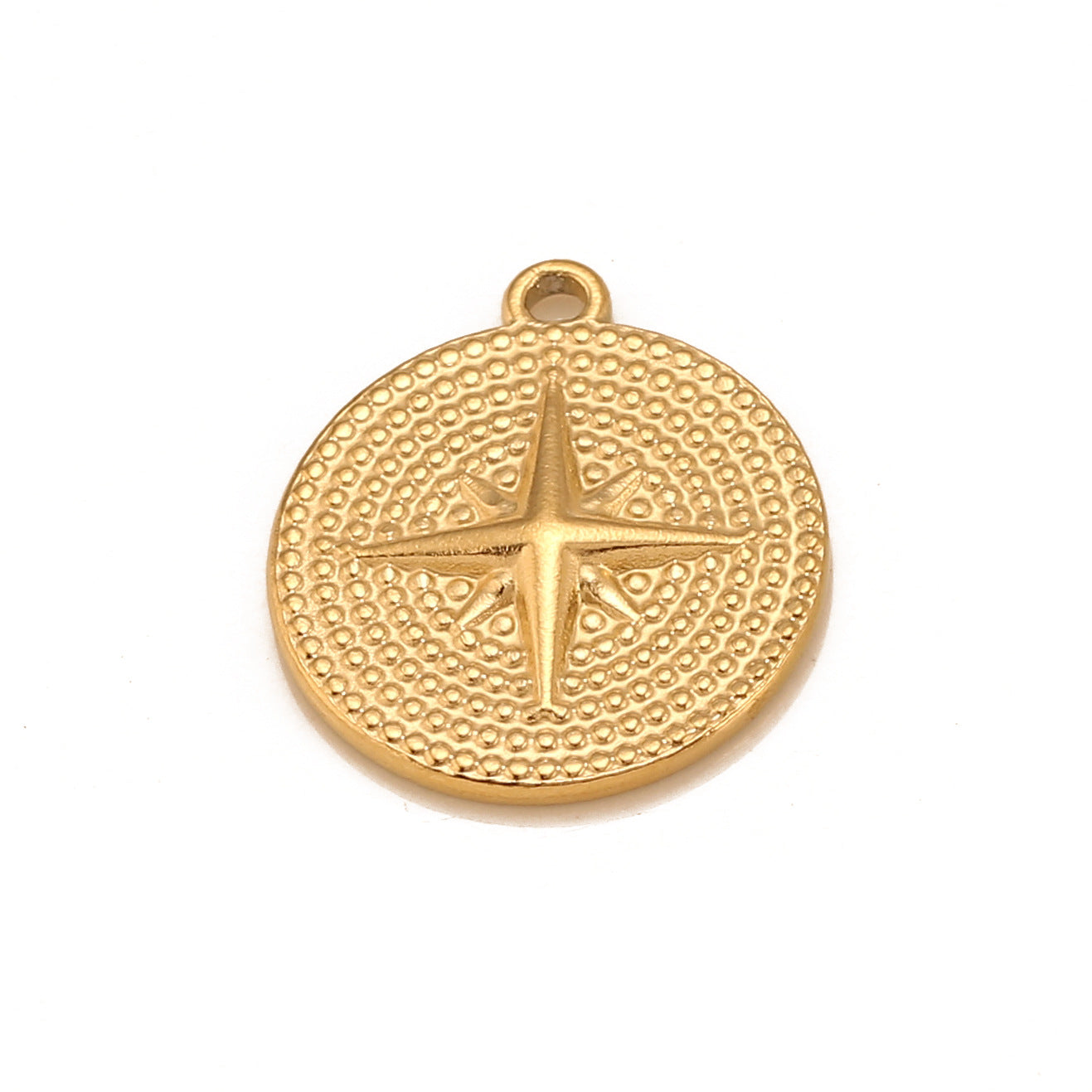Pendentif étoile hydraulique rond en acier inoxydable
